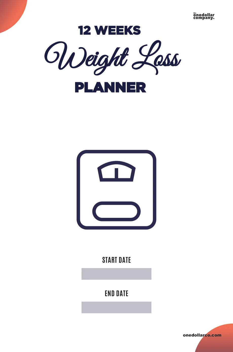 12 Weeks Weight Loss Planner — Page 2