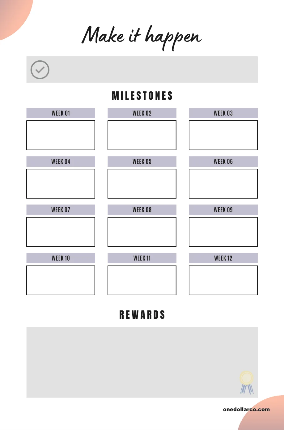 12 Weeks Weight Loss Planner — Page 3
