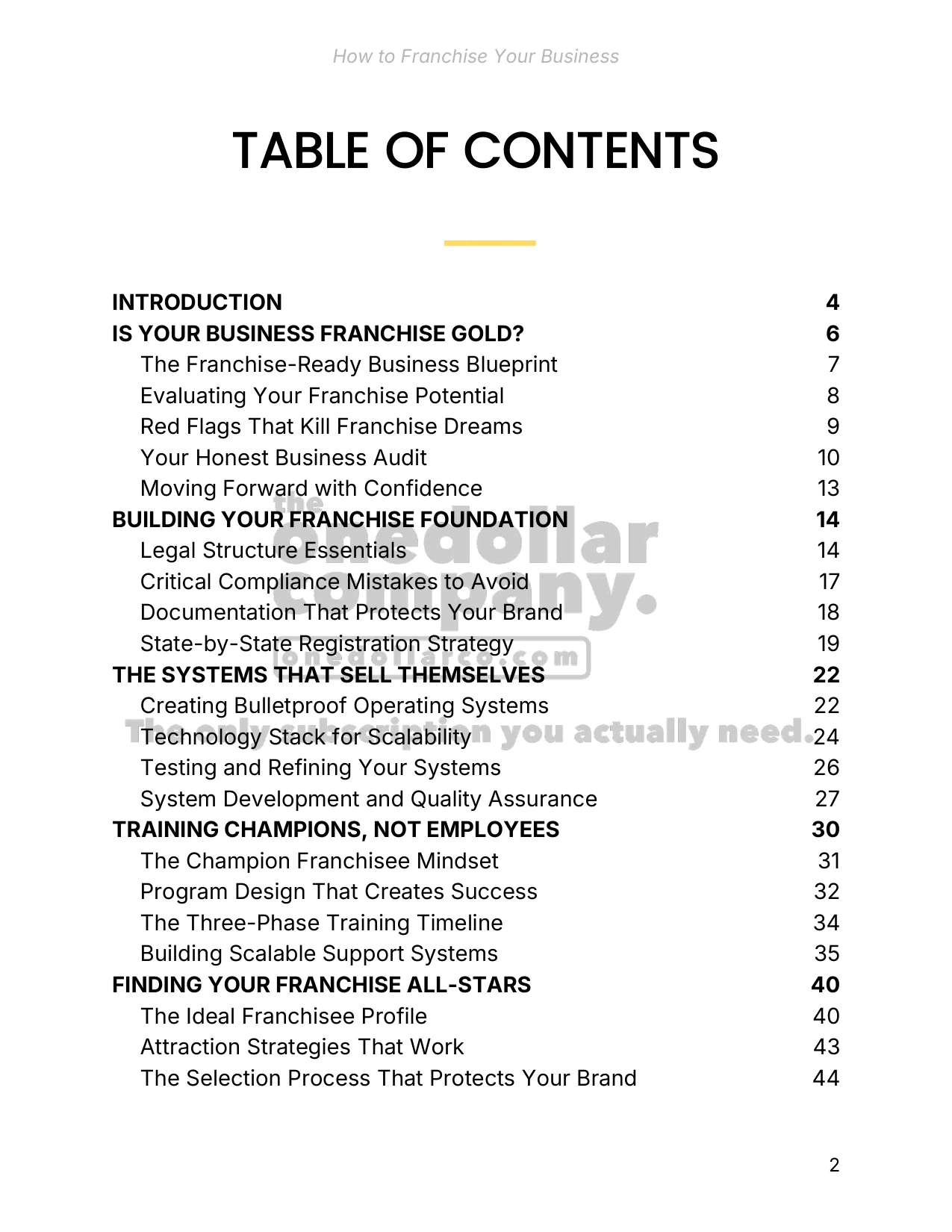 How to Franchise Your Business — Page 2