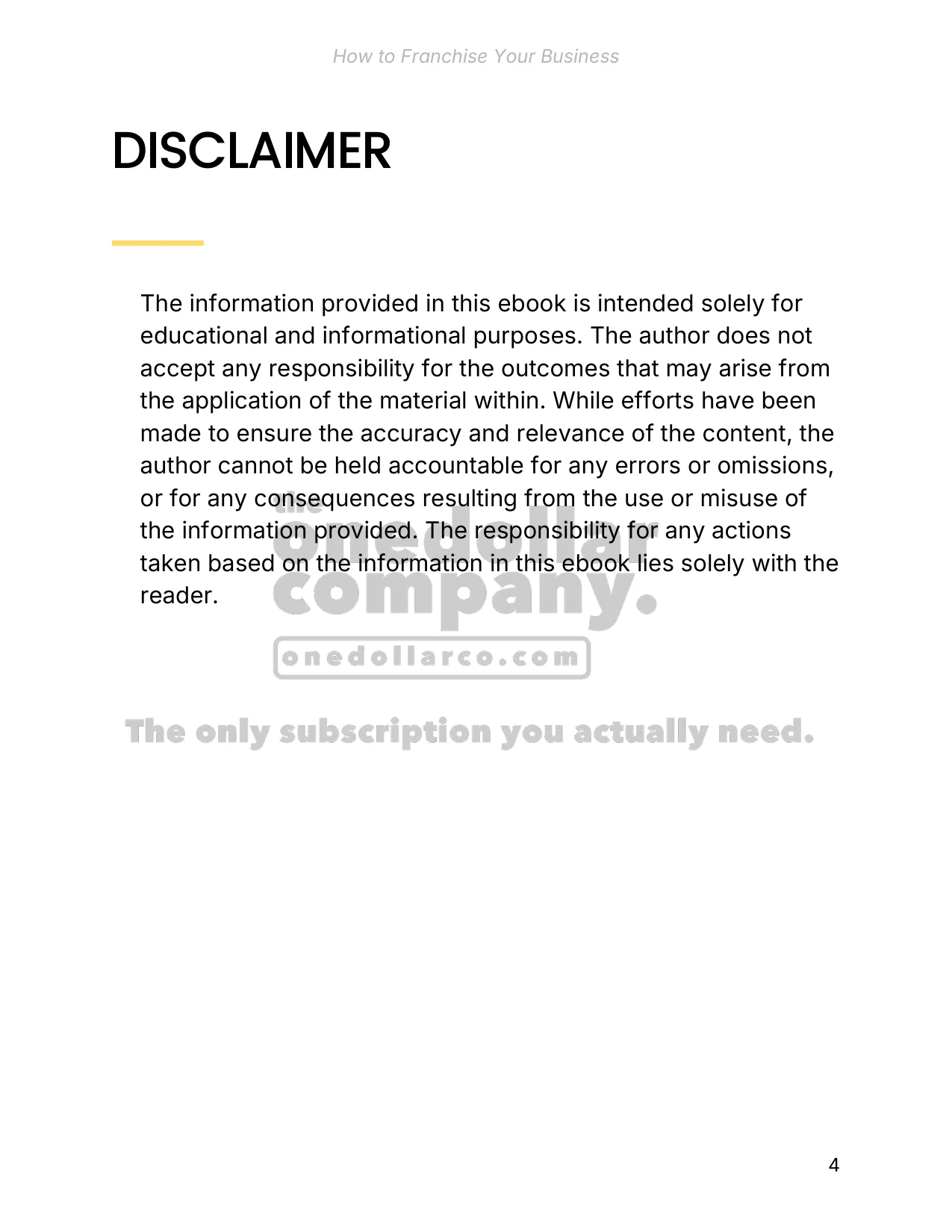How to Franchise Your Business — Page 4
