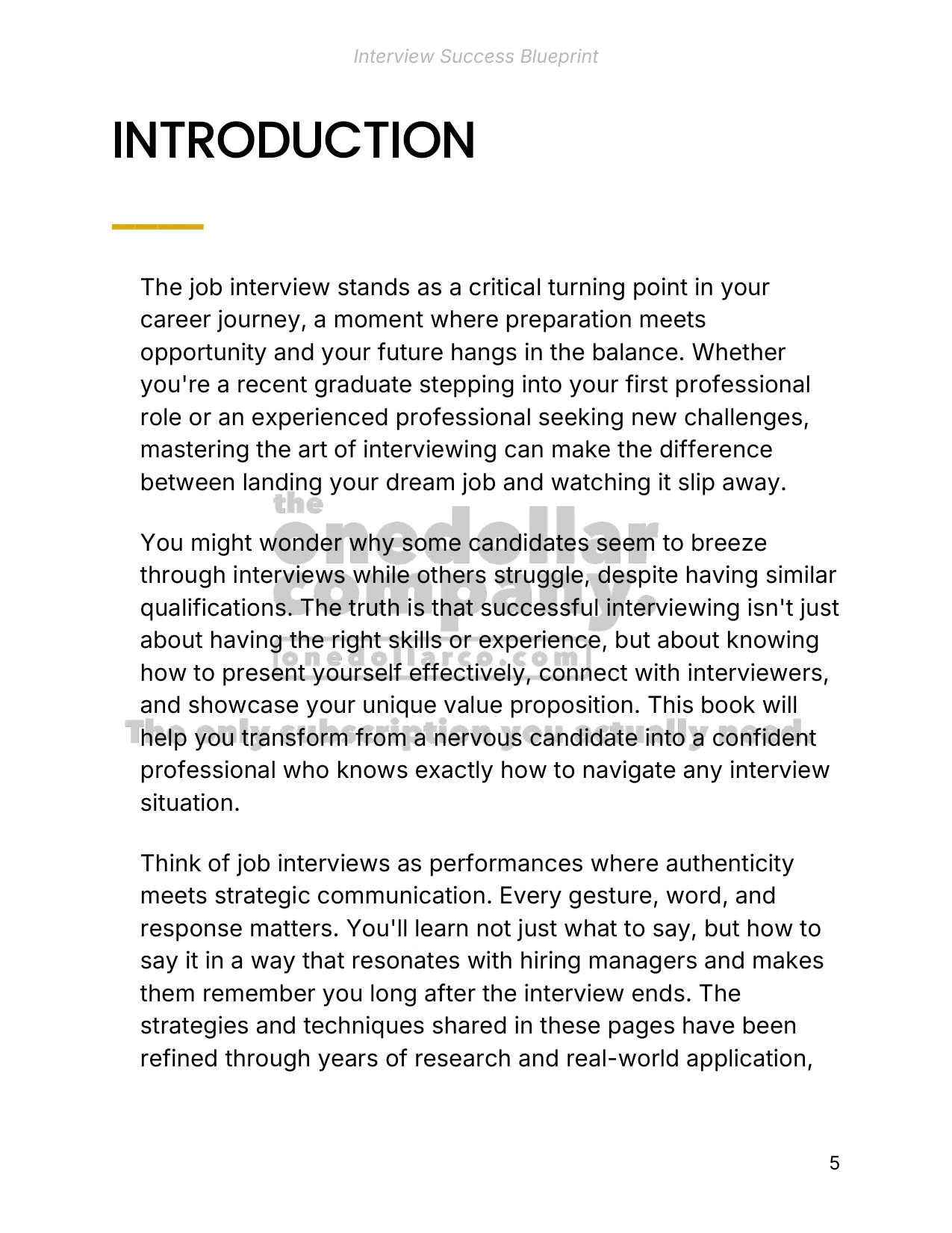 Interview Success Blueprint — Page 5