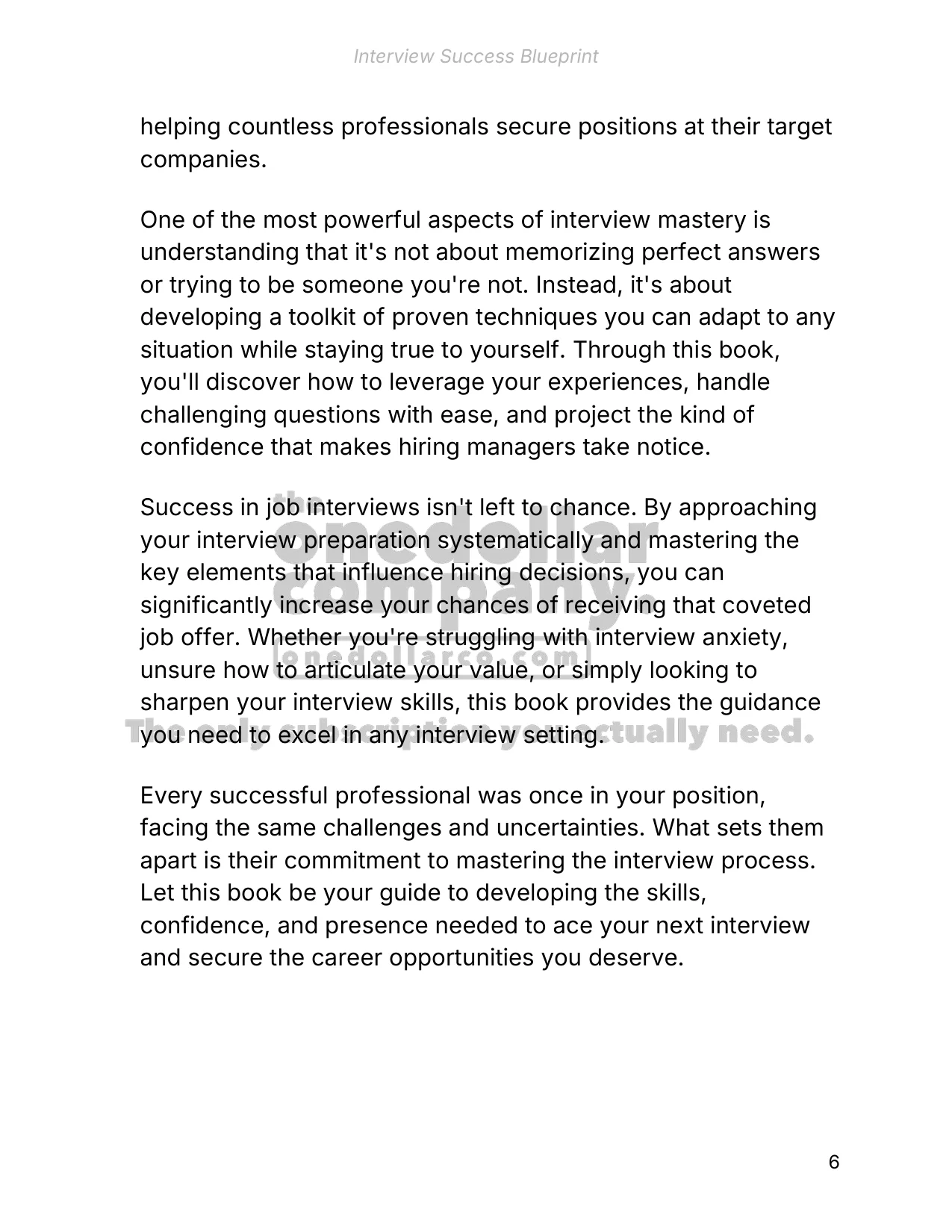 Interview Success Blueprint — Page 6