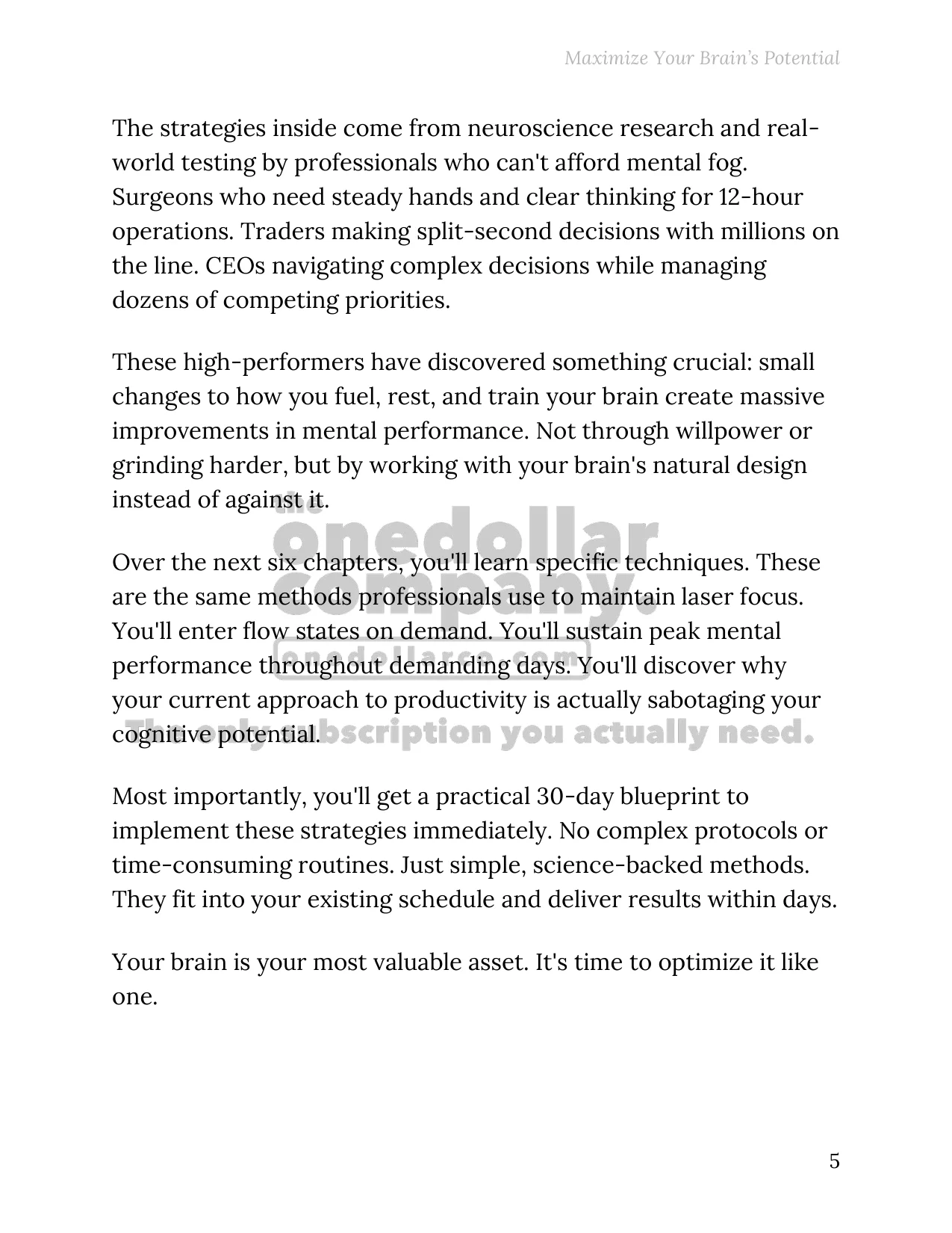 Maximize Your Brain’s Potential — Page 5
