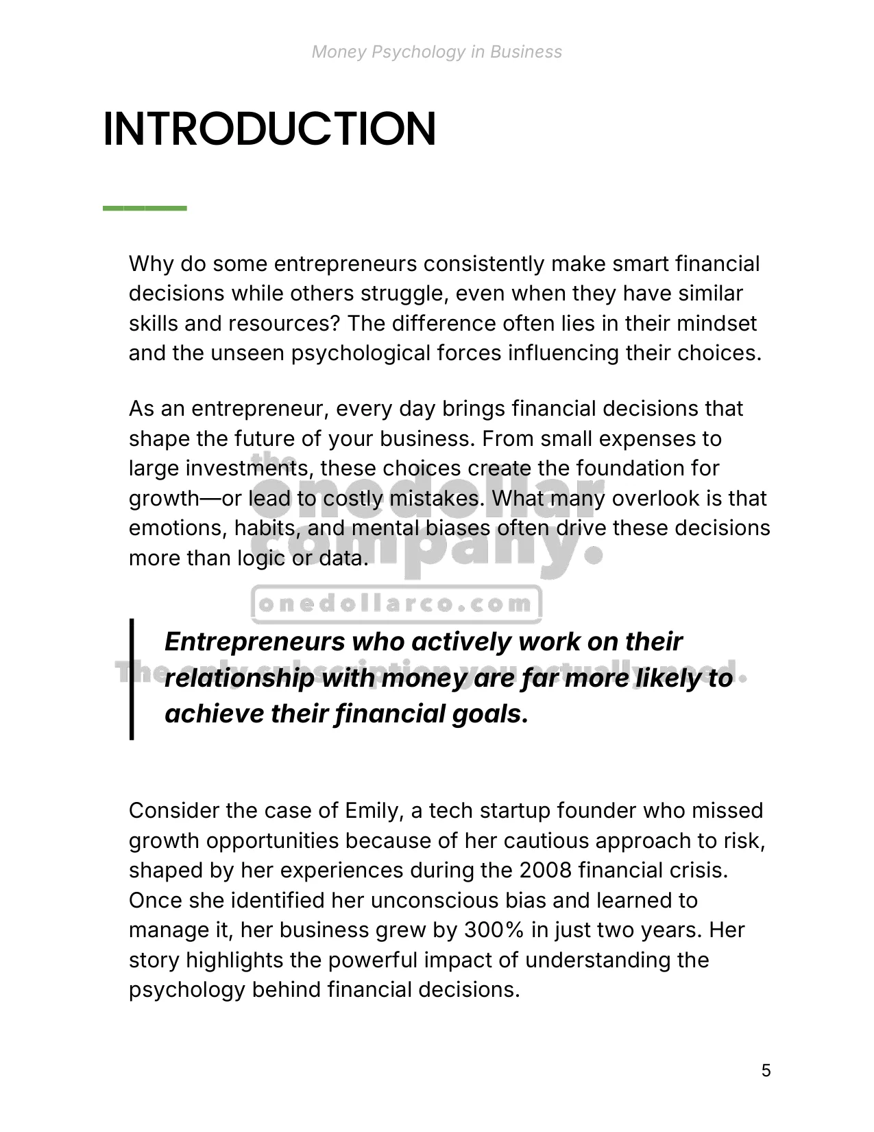 Money Psychology in Business — Page 5