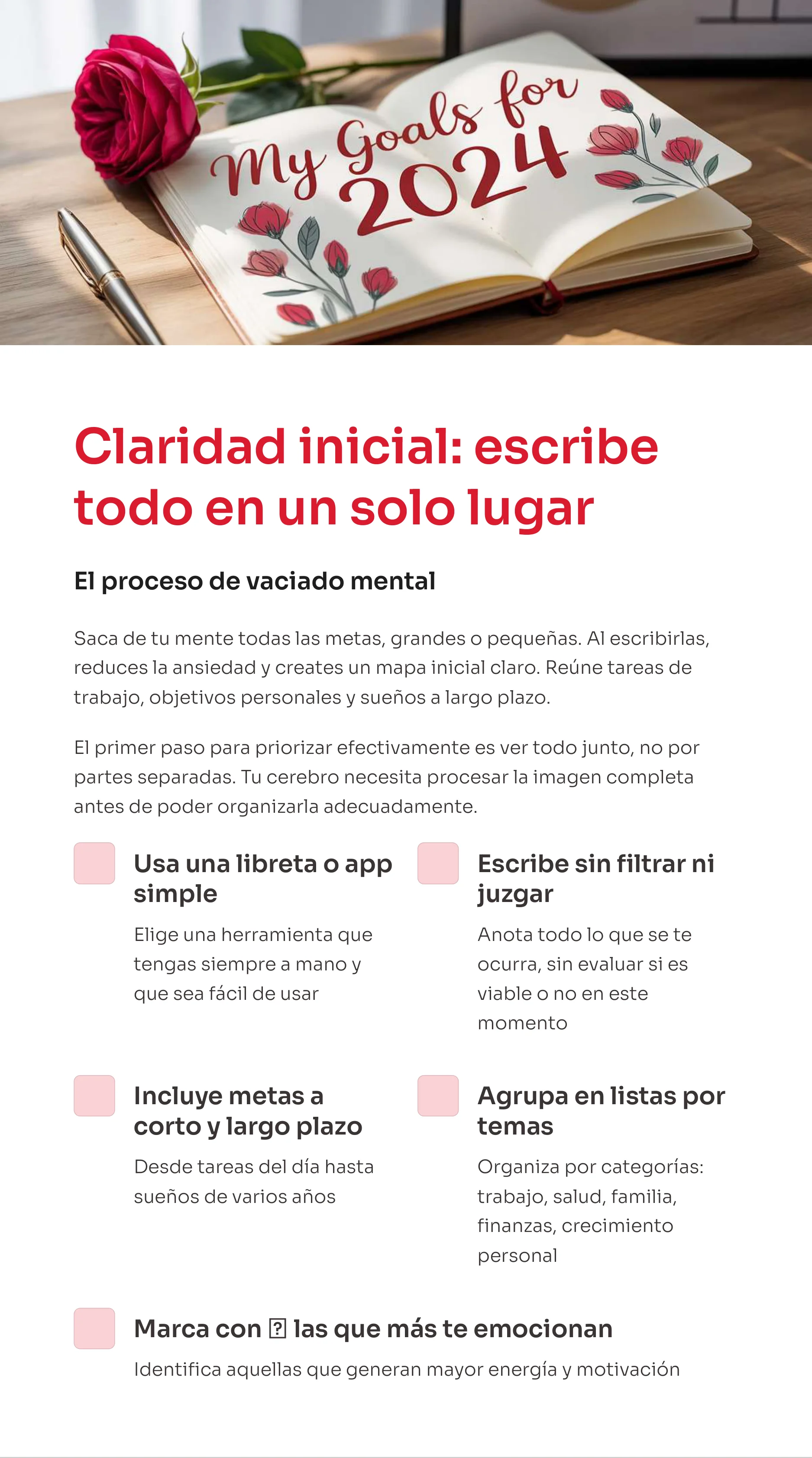 Prioritize your goals with clarity — Page 4