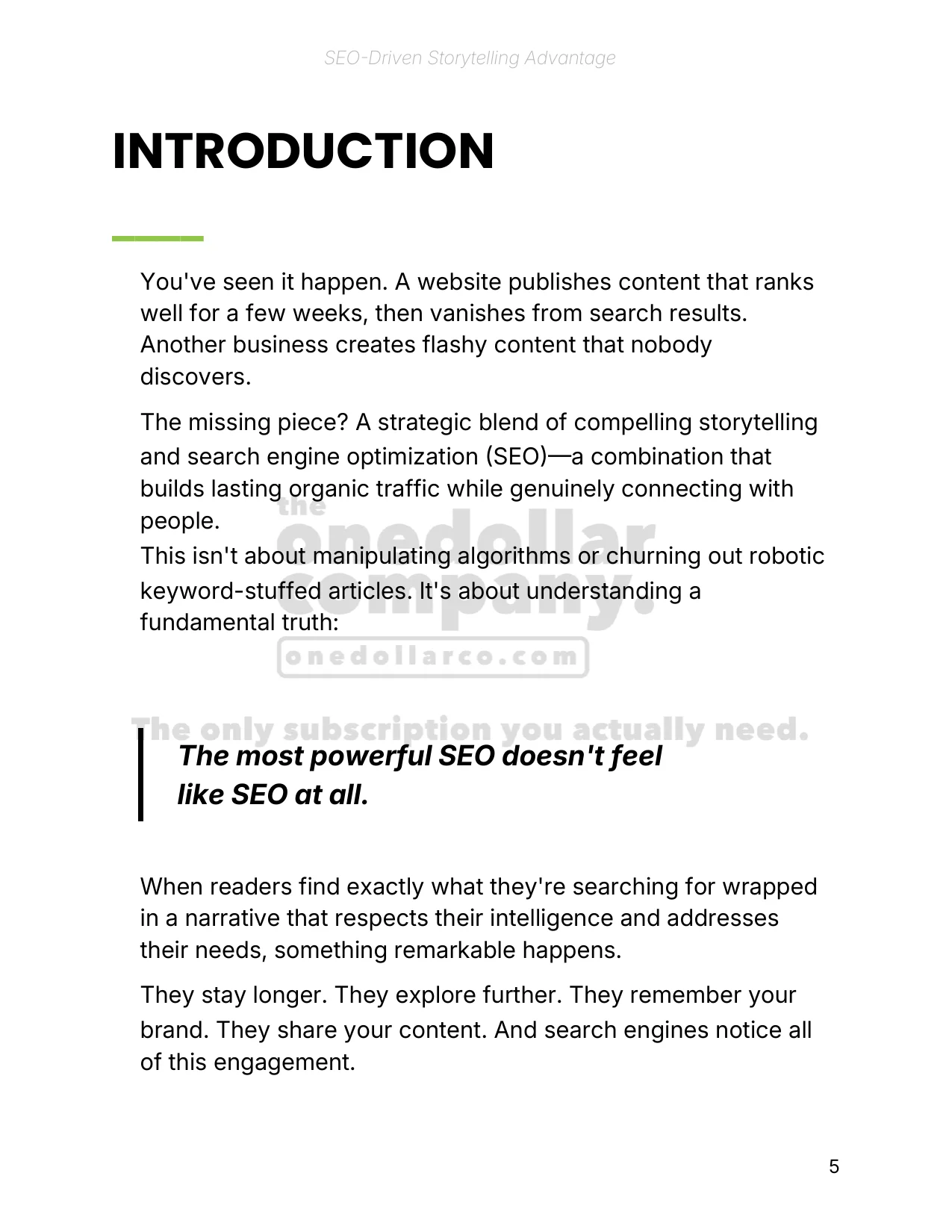 SEO-Driven Storytelling Advantage — Page 6