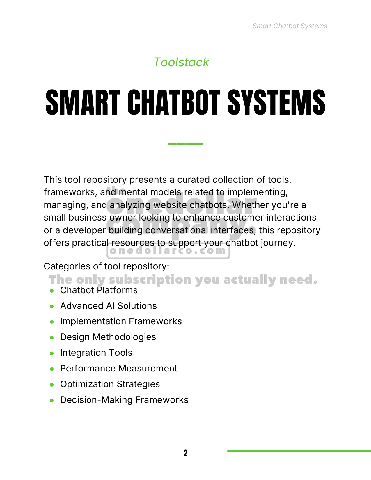 Smart Chatbot Systems — Page 2
