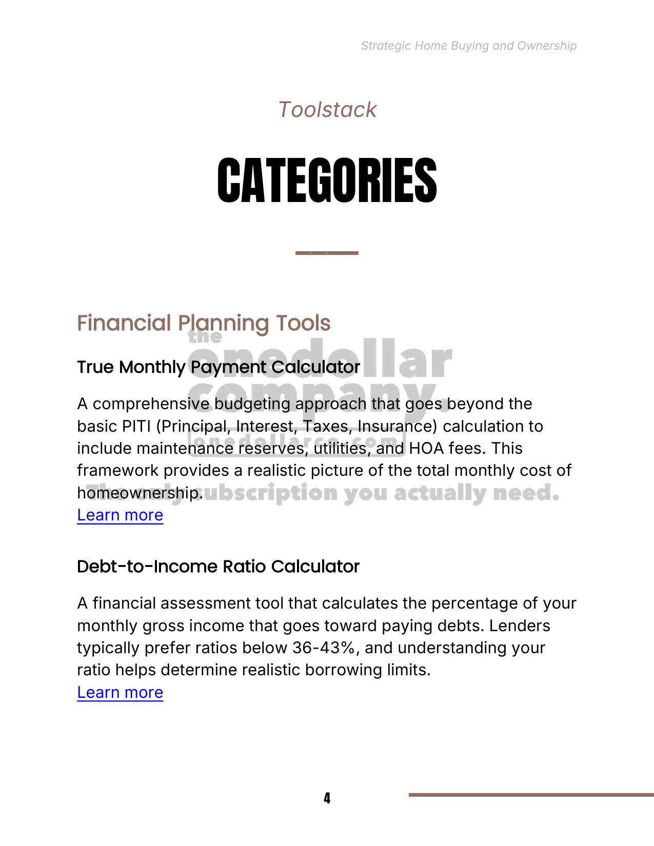 Strategic Home Buying And Ownership — Page 4