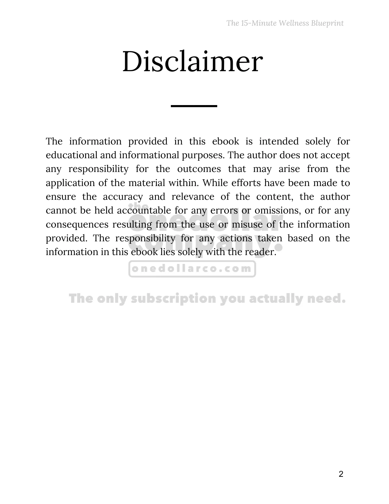 The 15 Minute Wellness Blueprint — Page 3