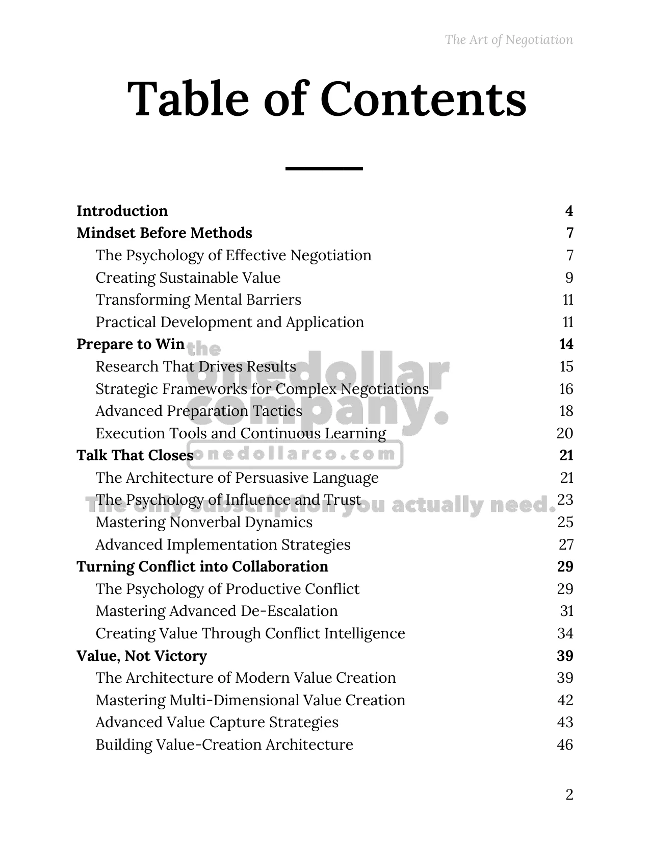 The Art of Negotiation — Page 2