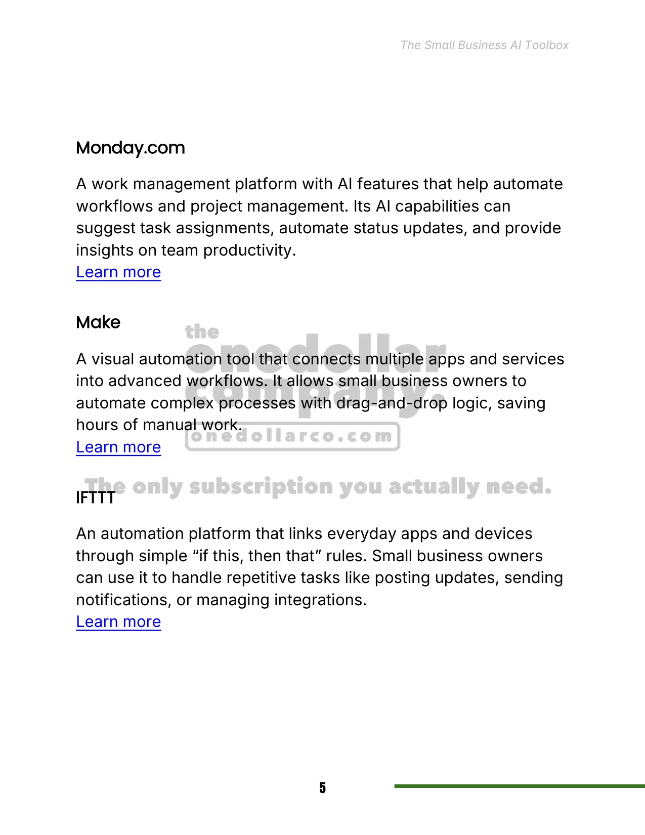 The Small Business AI Toolbox — Page 5