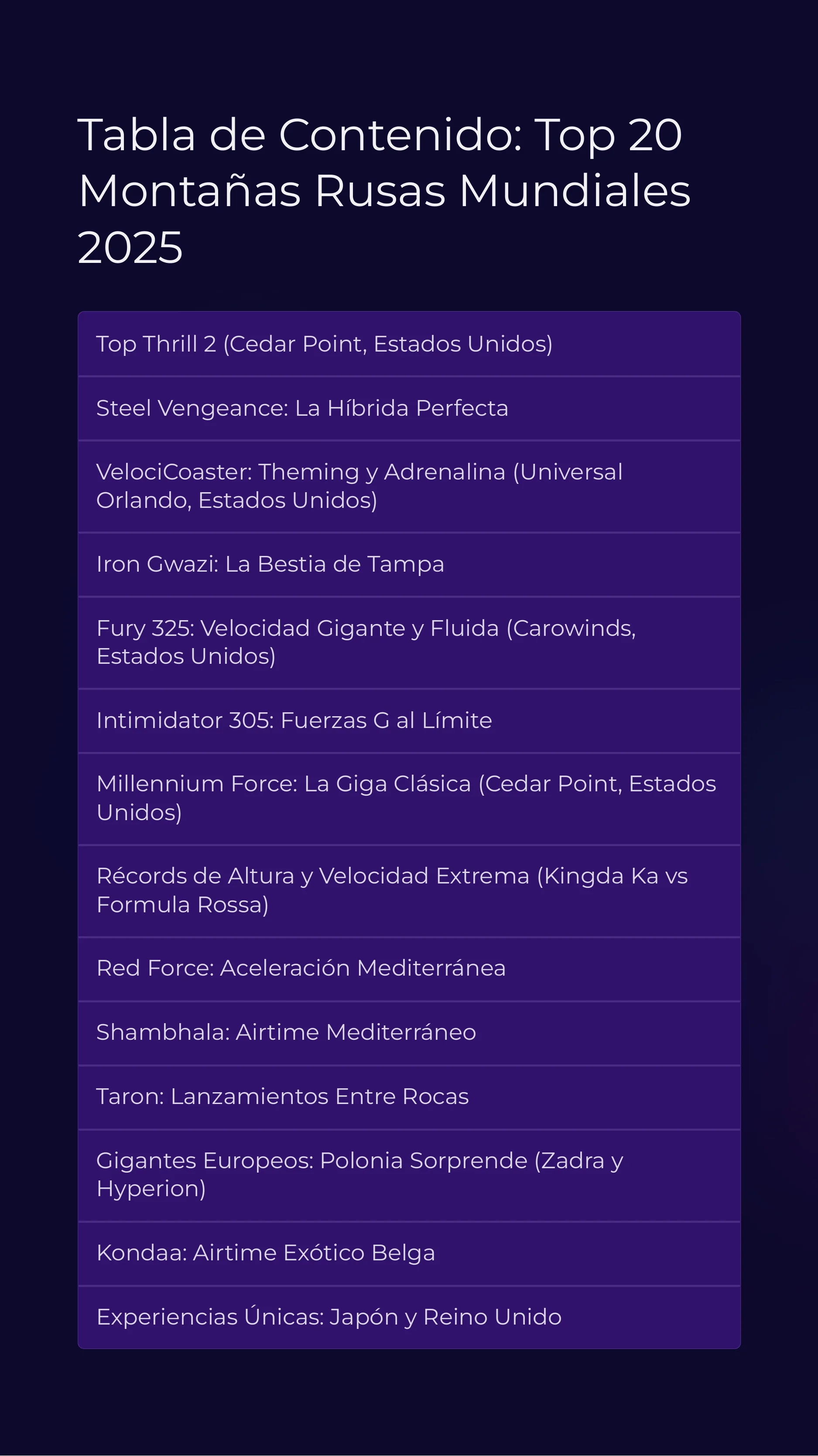 Top 20 Global Roller Coasters-2025 — Page 2