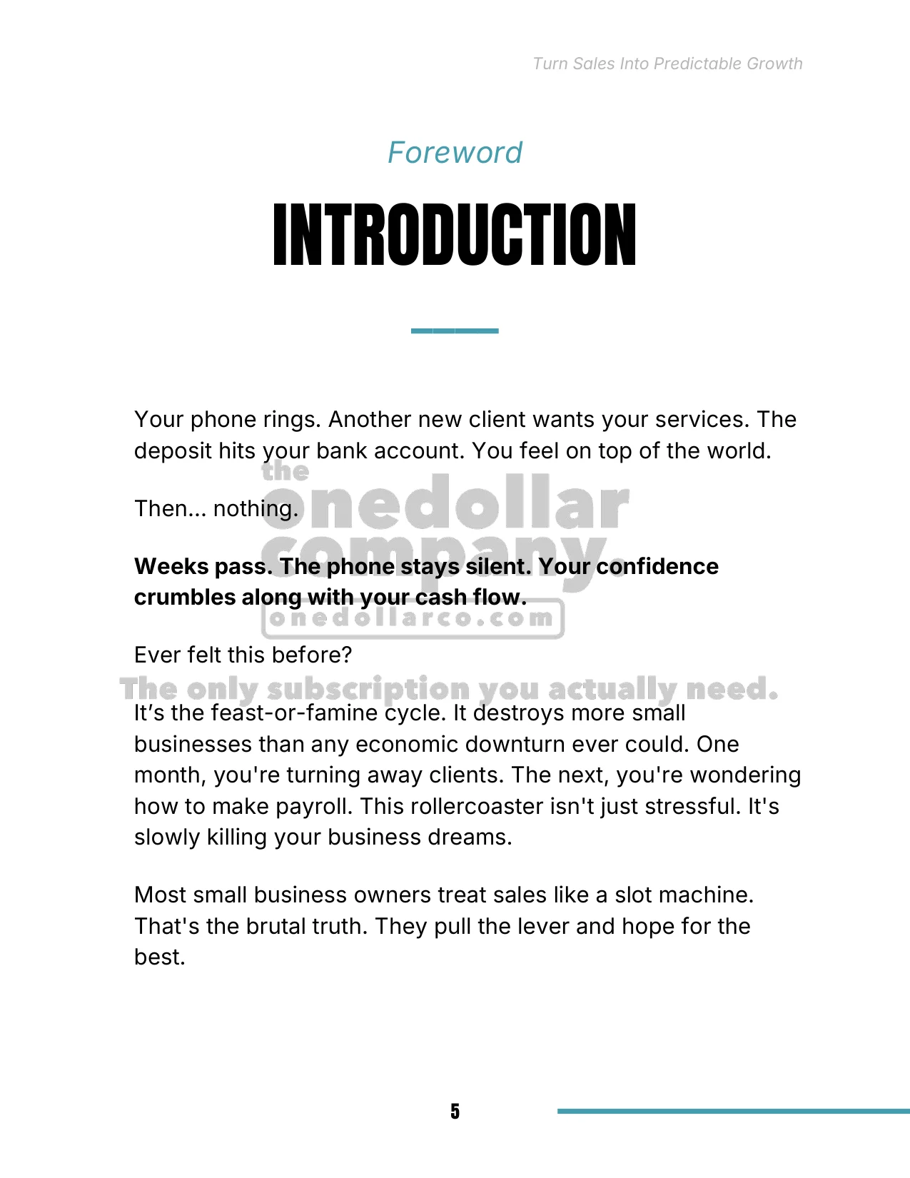Turn Sales Into Predictable Growth — Page 5