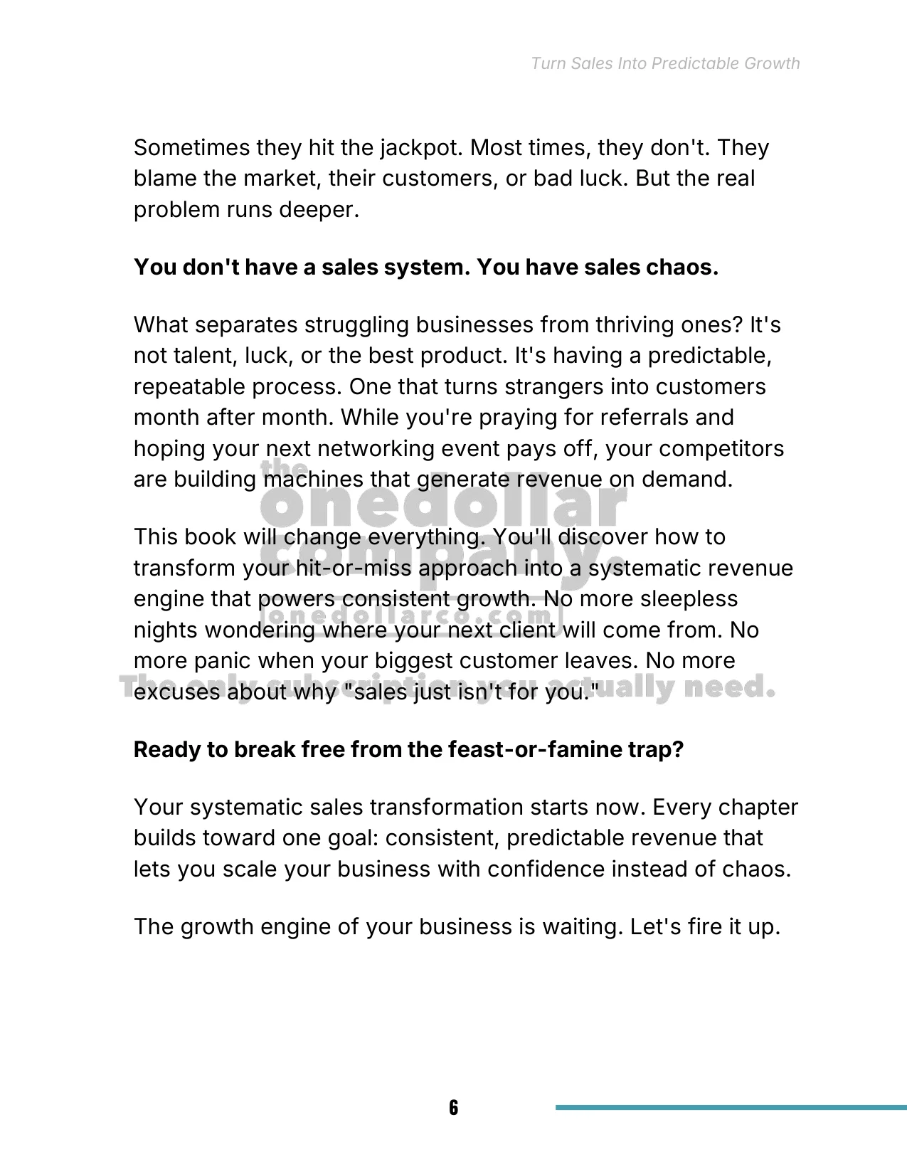 Turn Sales Into Predictable Growth — Page 6