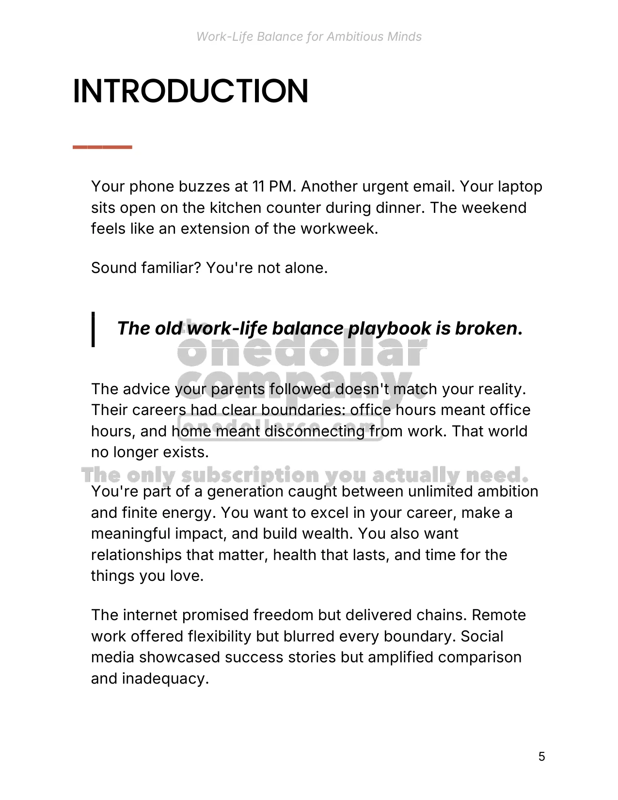 Work-Life Balance for Ambitious Minds — Page 5