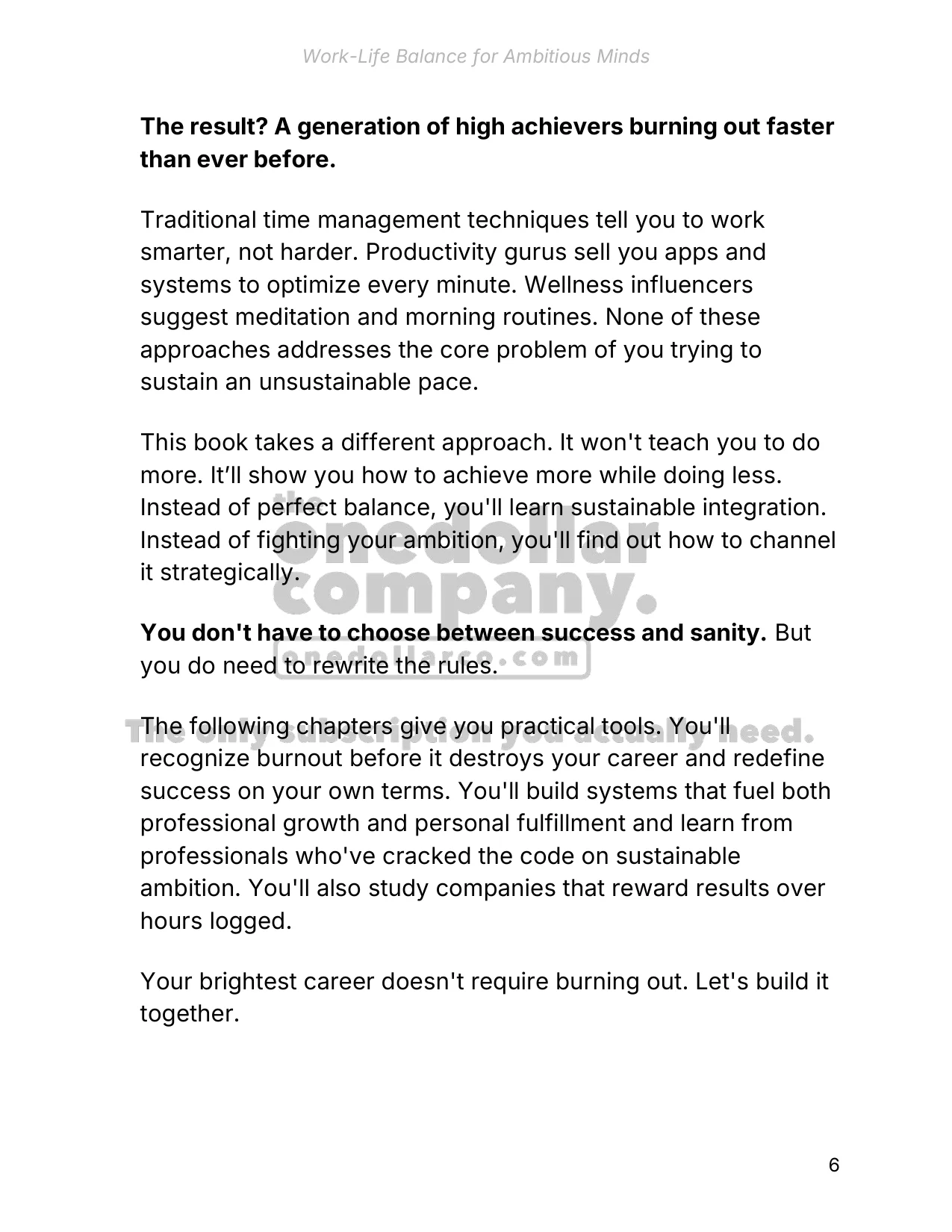 Work-Life Balance for Ambitious Minds — Page 6