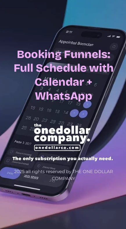 Booking Funnels Full Schedule with Calendar WhatsApp