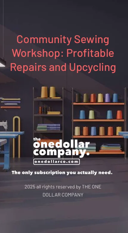 Community Sewing Workshop Profitable Repairs and Upcycling