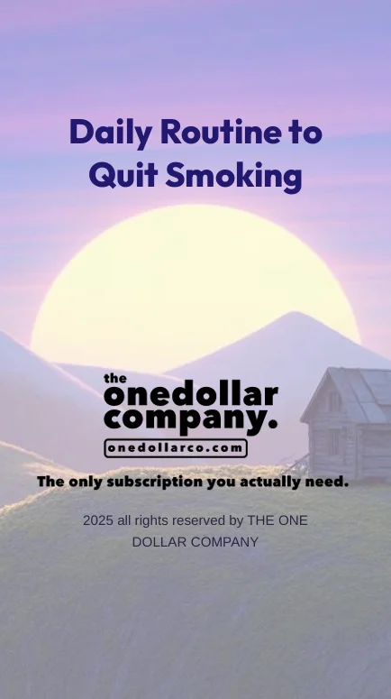 Daily Routine to Quit Smoking