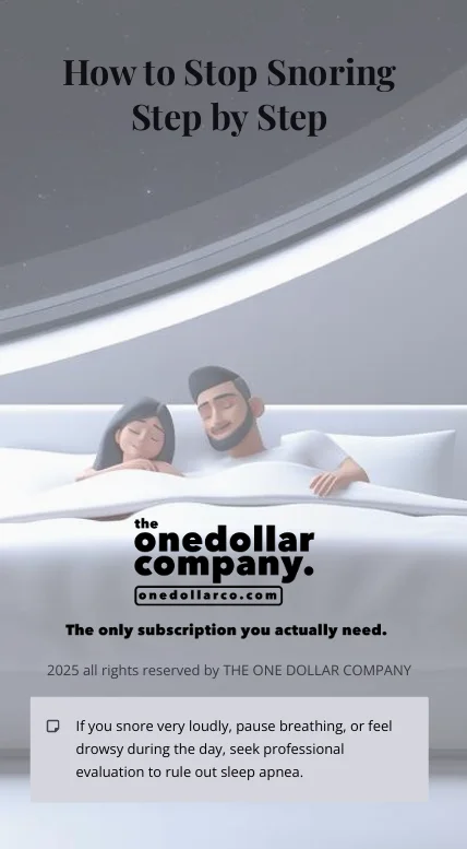 How to Stop Snoring Step by Step