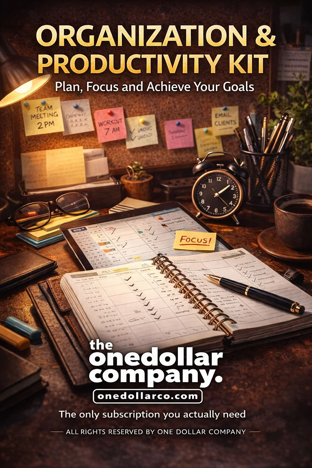 Organization and Productivity Kit – Plan, Focus, and Achieve Your Goals