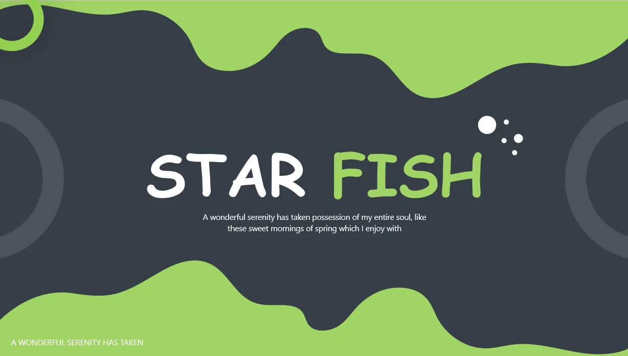 Star Fish - Powerpoint Template Green
