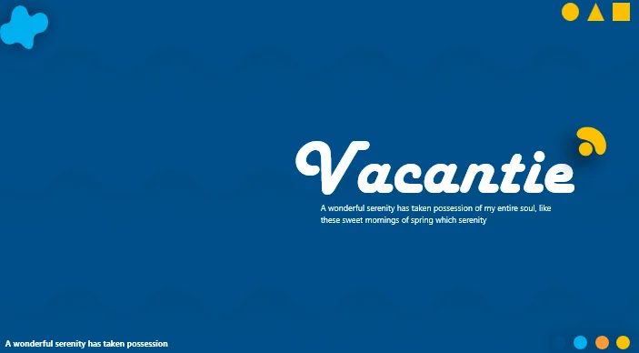 Vacantine - Powerpoint Template Yellow Blue