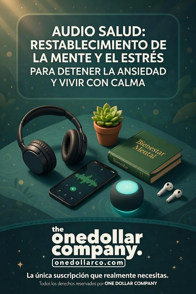 AUDIOHEALTH: Mind & Stress Reset to Stop Anxiety and Live Calmly — Spanish cover