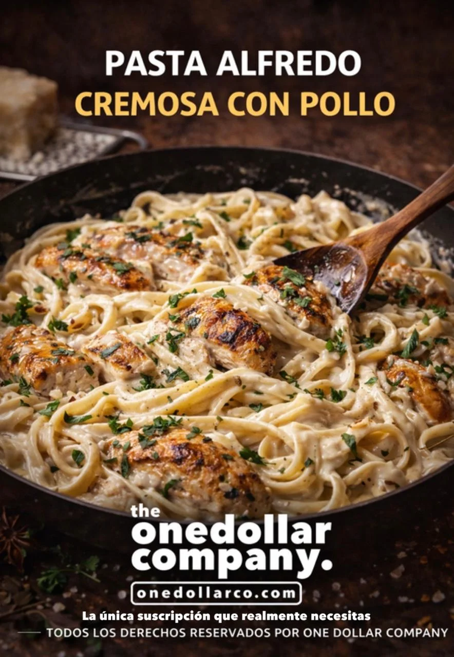 Creamy Alfredo Pasta With Chicken — Spanish cover