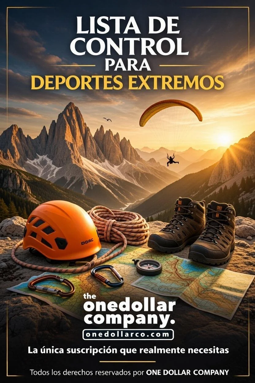 Extreme sports checklist — Spanish cover