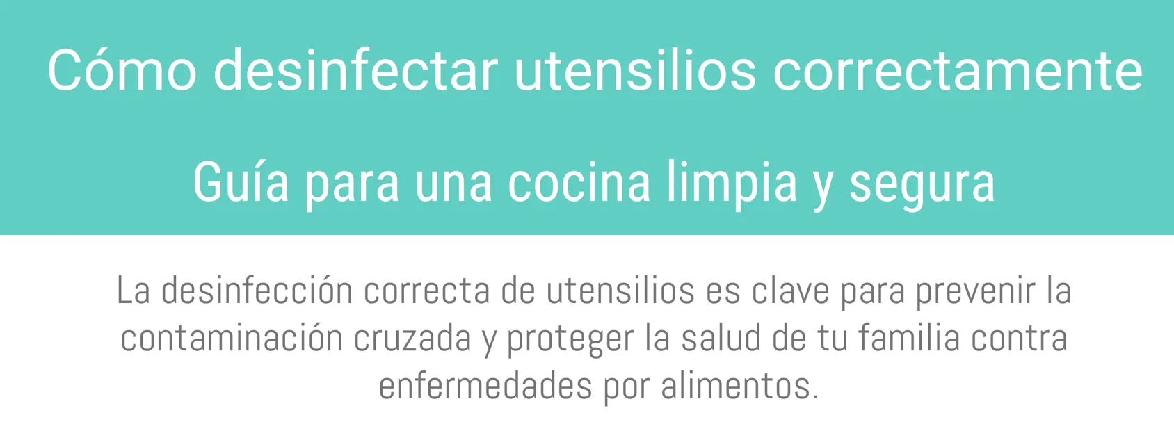 How to properly disinfect utensils — Spanish cover