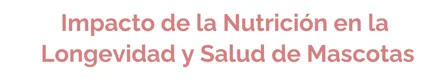 Impact of Nutrition on Pet Longevity and Health — Spanish cover