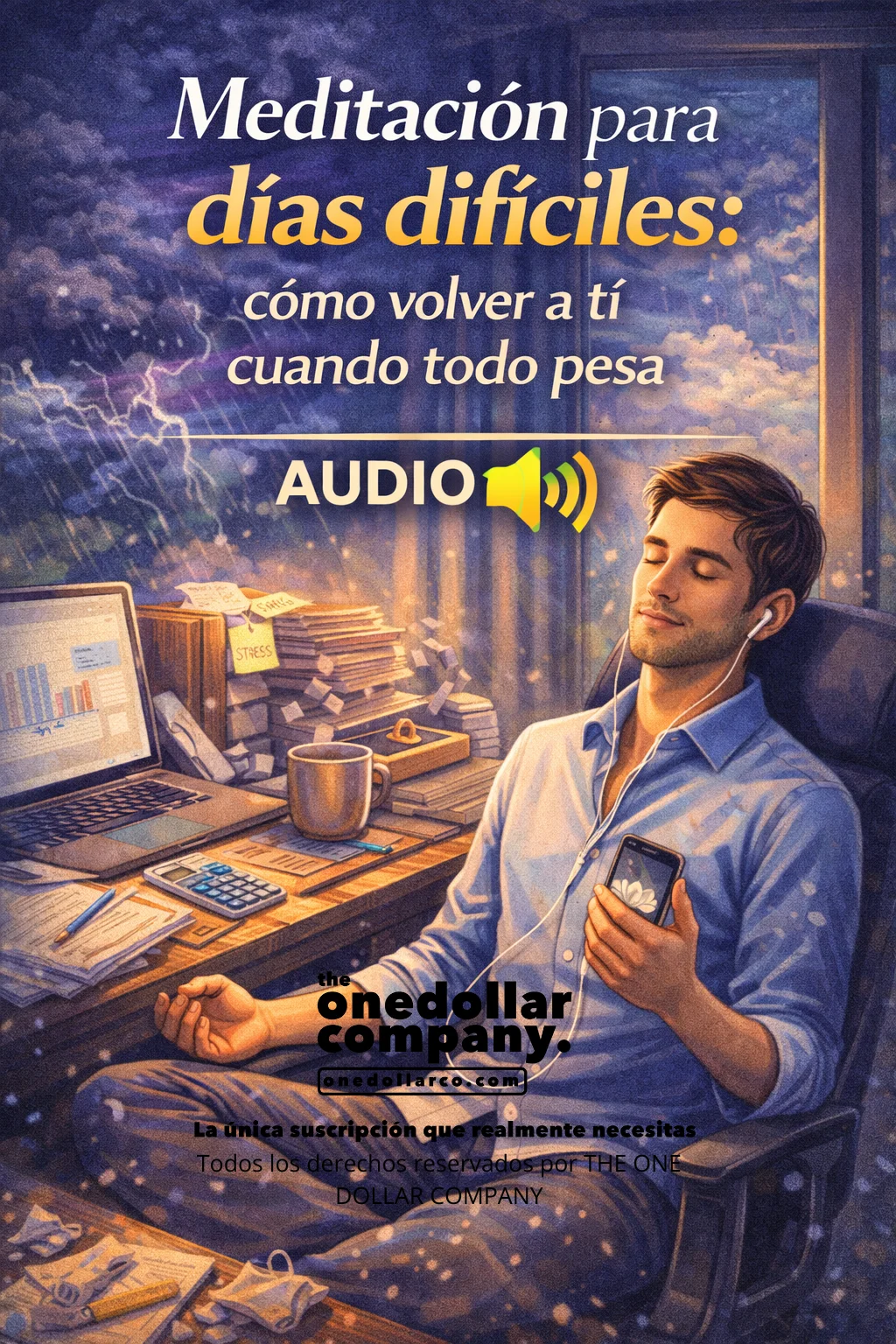 Meditation for difficult days how to return to yourself when everything weighs you down — Spanish cover