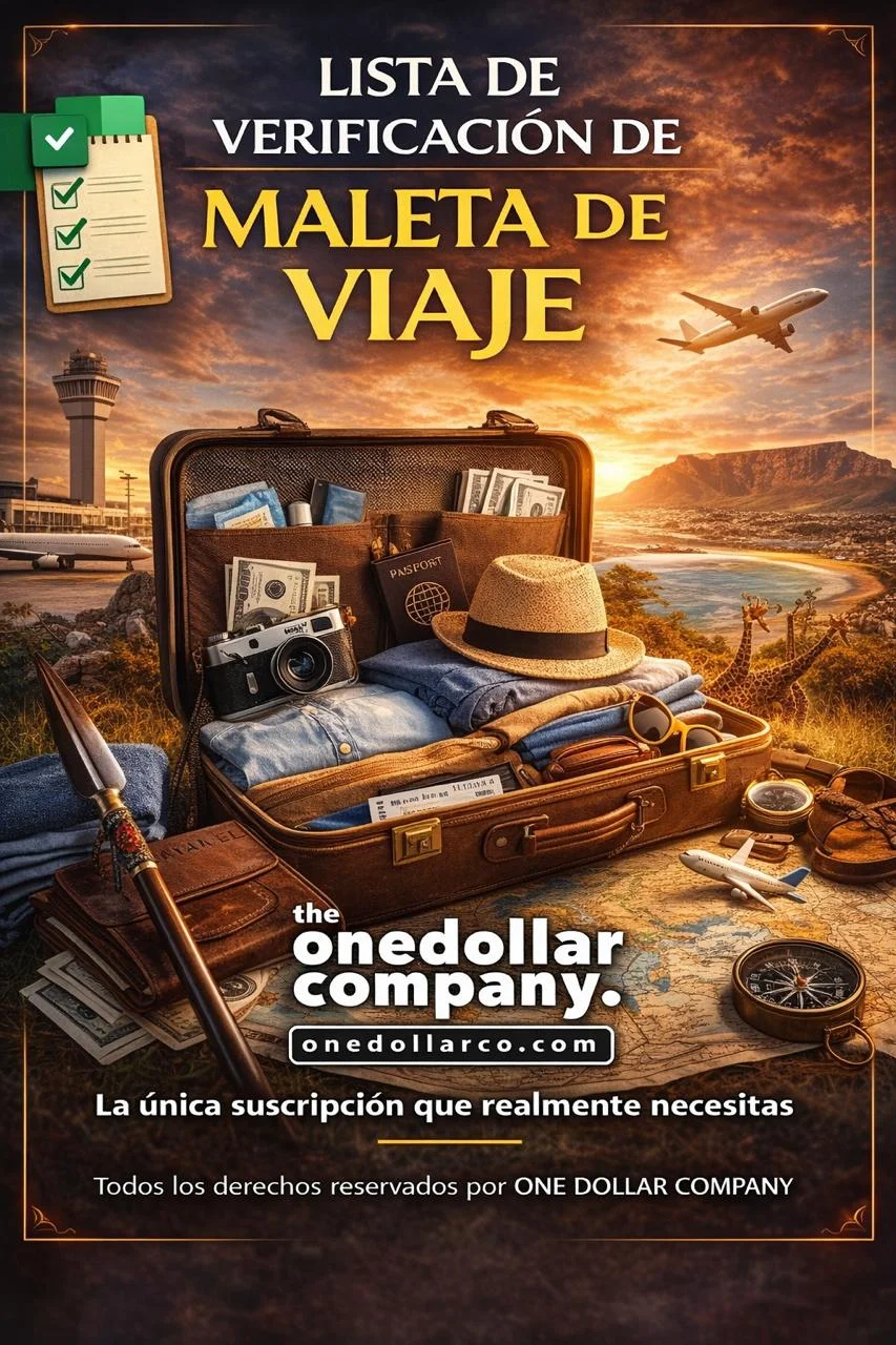 travel suitcase checklist — Spanish cover